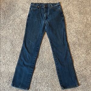 Wrangler Men's Dark Blue Straight Jeans